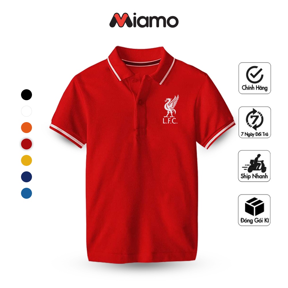 Áo thun polo unisex Miamo câu lạc bộ Liver pool basic phom ôm thoải mái, vải ko nhăn xù dành cho nam nữ MO9