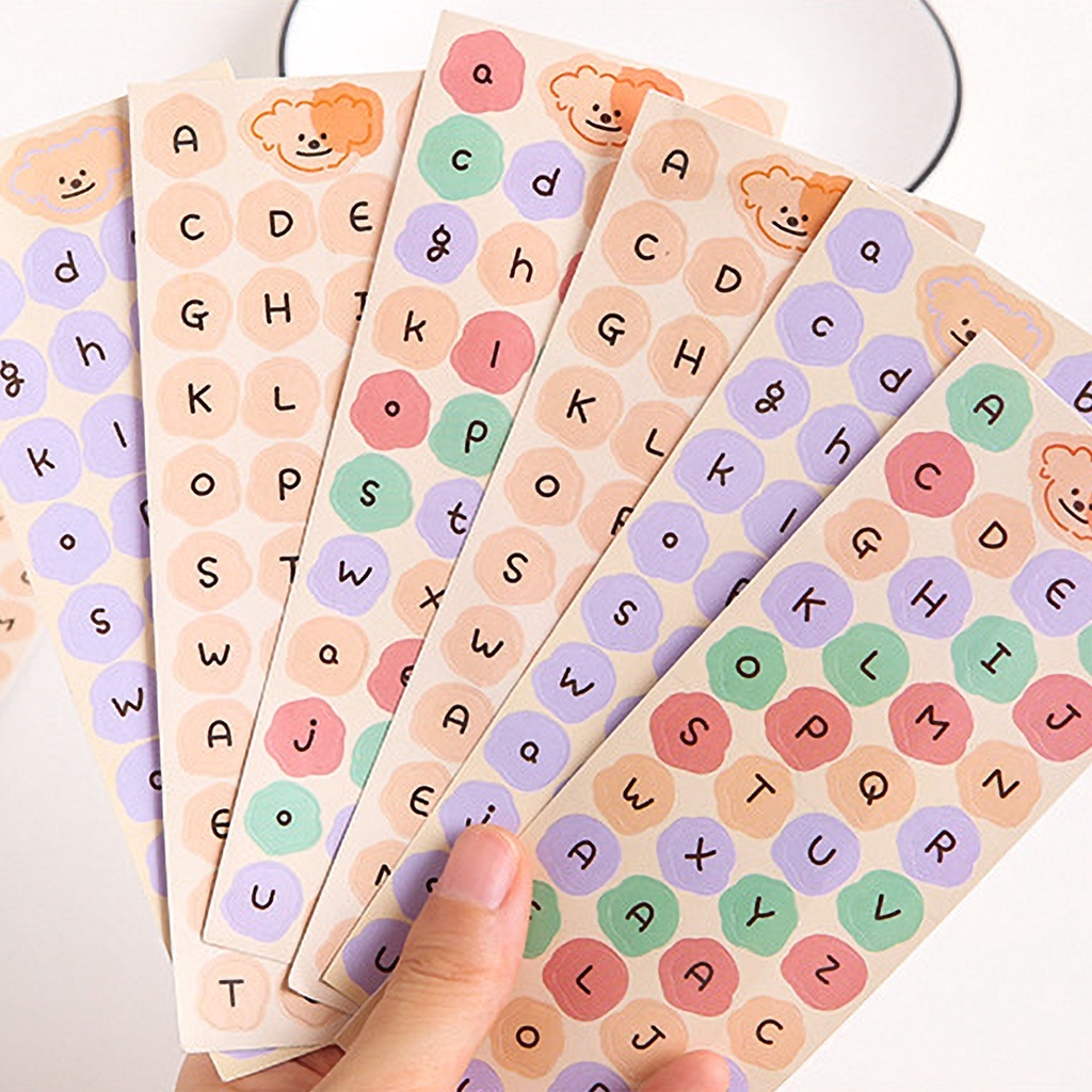 Miếng dán trang trí tự dính họa tiết bảng chữ cái nghệ thuật thủ công đa năng tiện lợi