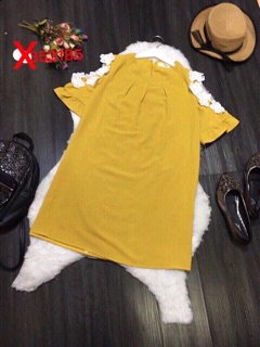 Đầm suông trễ vai 