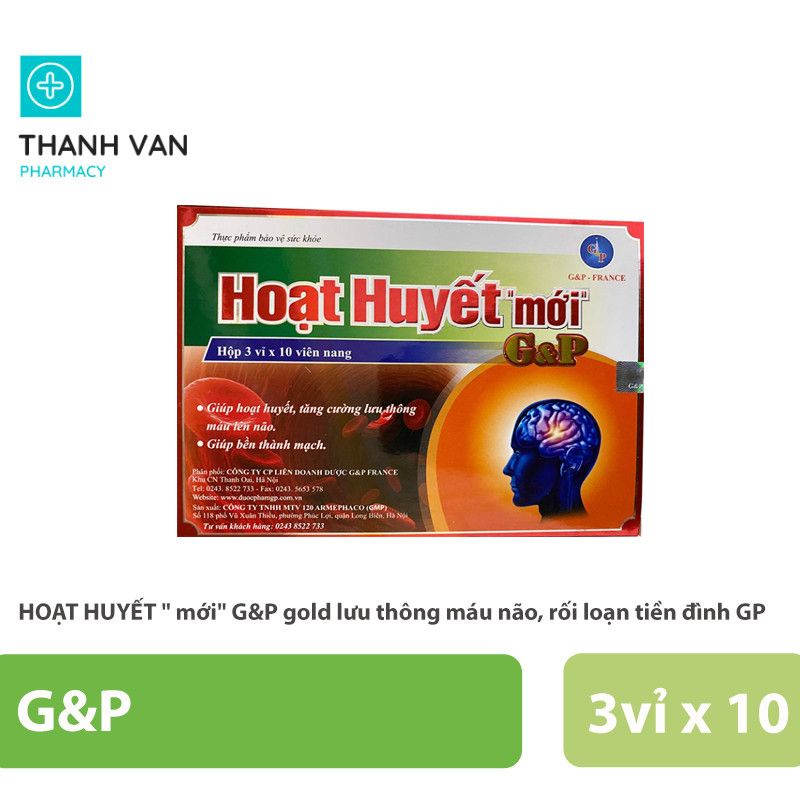 HOẠT HUYẾT " mới" G&P gold lưu thông máu não, rối loạn tiền đình GP