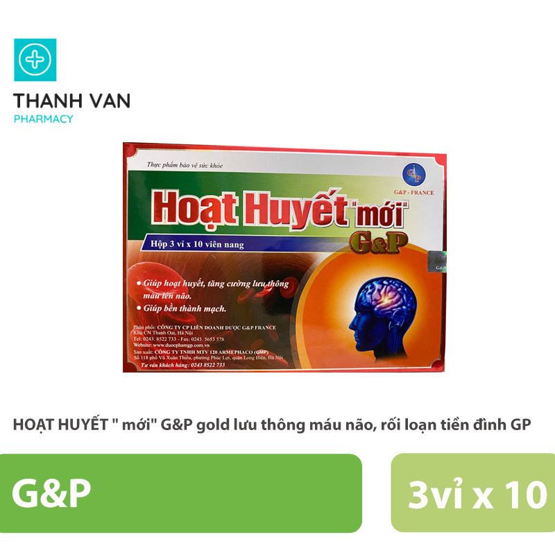 HOẠT HUYẾT &quot; mới&quot; G&amp;P gold lưu thông máu não, rối loạn tiền đình GP