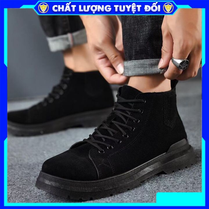 [HÀNG CAO CẤP]Giày Da Cao Cấp, Giày Boot Nam Da Lộn Cao Cổ Đẹp Hàn Quốc MenShoes | BigBuy360 - bigbuy360.vn