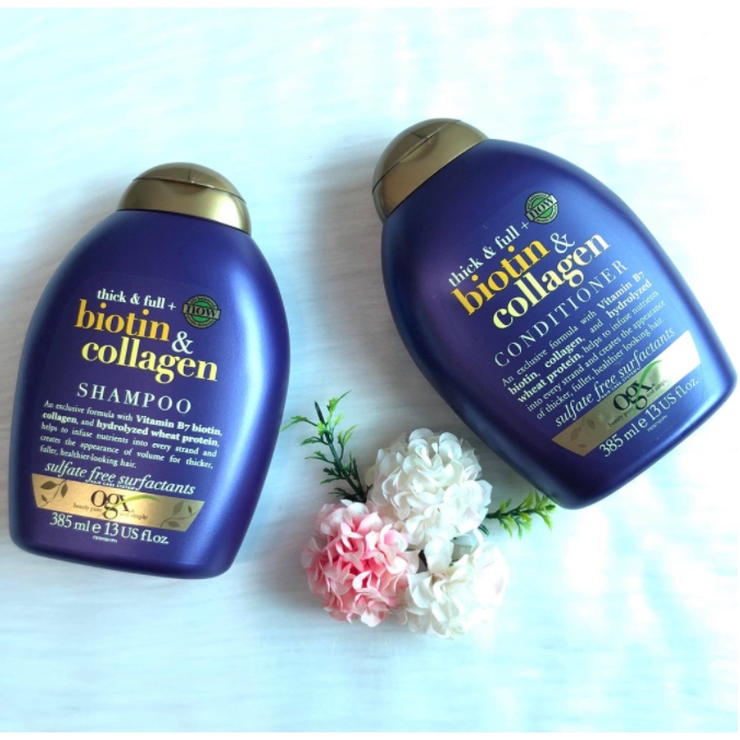 Cặp dầu gội xả tóc tím Biotin Collagen chính hãng chống rụng tóc giúp tóc dày - Shop Viloet