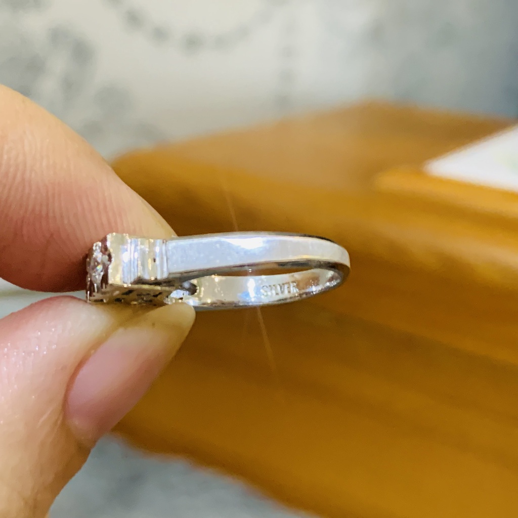 N38. Nhẫn viền đ.á sang trọng thanh lịch| Độc lạ | Vintage Necklace|| Si Nhật | Japan | 2HAND | trang sức nhật bản