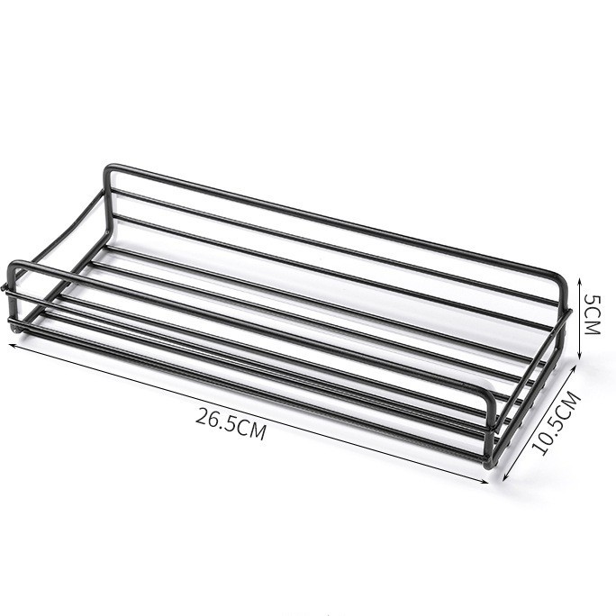 Kệ nhà tắm hình chữ nhật inox không gỉ dính tường siêu chắc không cần khoan đục tặng kèm 2 miếng dán