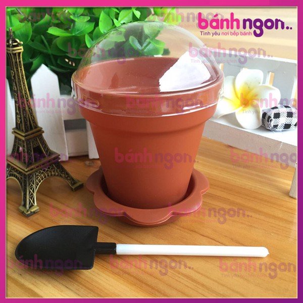 2 Bộ Cốc Xẻng Chậu Cây - Set Chậu Cây Tiramisu