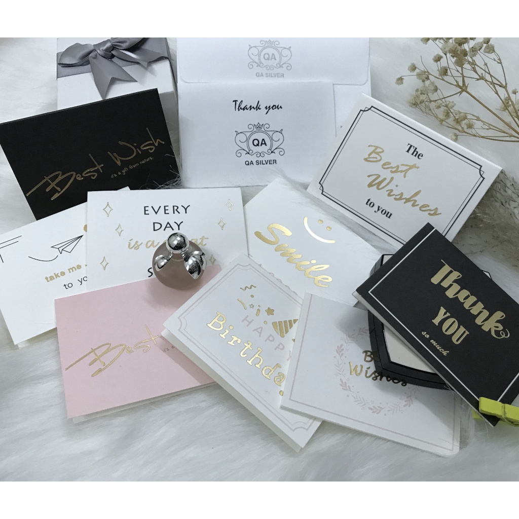 Thiệp in chữ chúc mừng sinh nhật bưu thiếp cảm ơn Greeting Card QACCESSORIES AC211201