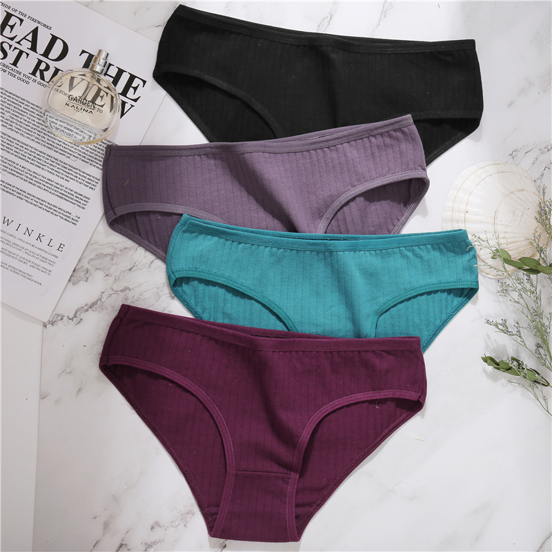 Quần lót CUTEBYTE vải cotton màu trơn thời trang quyến rũ cho nữ