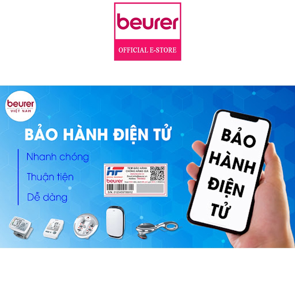 [THƯƠNG HIỆU ĐỨC] MÁY ĐO HUYẾT ÁP BẮP TAY BEURER BM35 | CẢNH BÁO RỐI LOẠN NHỊP TIM - BẢO HÀNH 3 NĂM