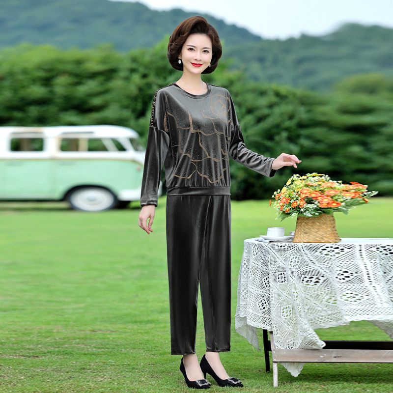 Bộ Đồ Nhung Cao Cấp Phong Cách Phương Tây Thời Trang Mùa Thu 2022