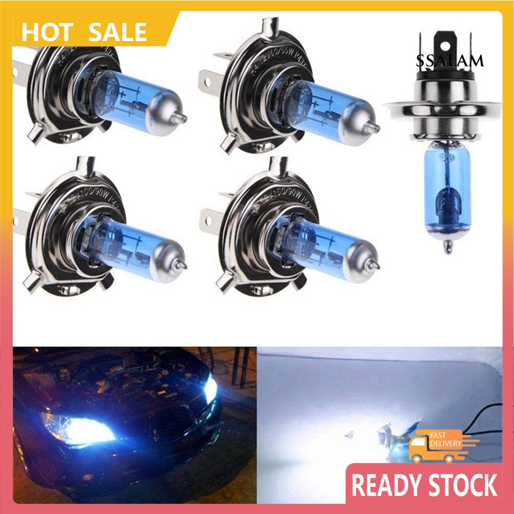 Set 2 Bóng Đèn Halogen H4 12v 100 / 90w P43T Siêu Sáng Dành Cho Ô Tô