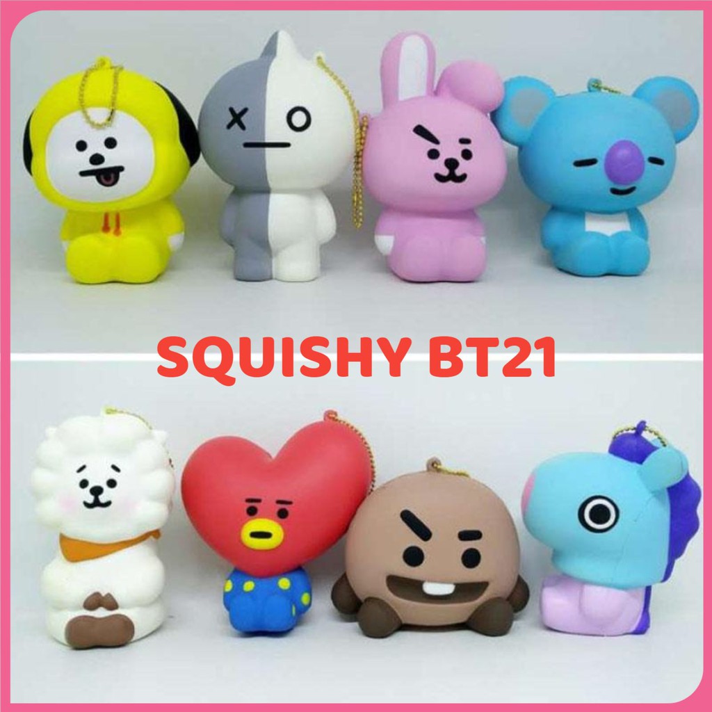 Squishy BT21 15cm chất liệu cao cấp thơm mềm và chậm tăng