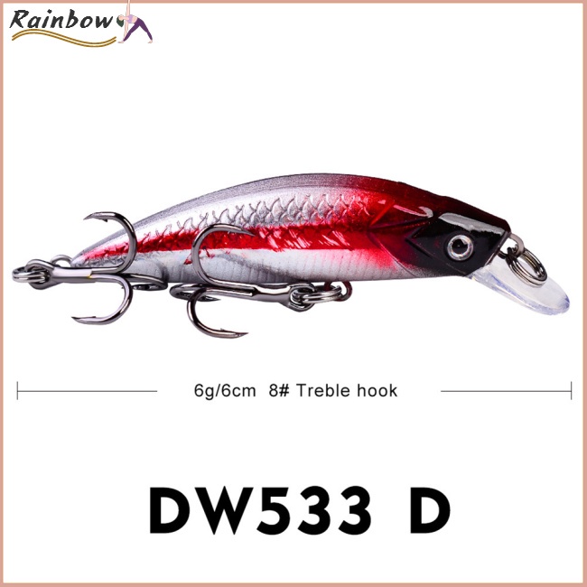 Mồi Câu Cá Giả Bằng Nhựa Cứng 6g / 6cm