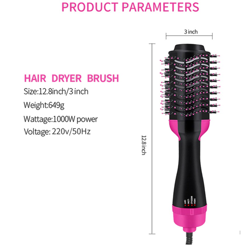 Máy Sấy Tóc Tạo Kiểu Tóc Đa Năng One Step - Lược Sấy Tóc Tạo Kiểu 3 Tốc Độ - Chính Hãng Bảo Hành 12 Tháng