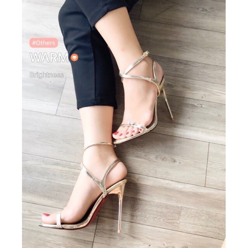 ( Hình thật ) Sandan Cao Gót Đính Hạt Cao Cấp 11P - Hàng VNXK Cao Cấp - Full size 34-40