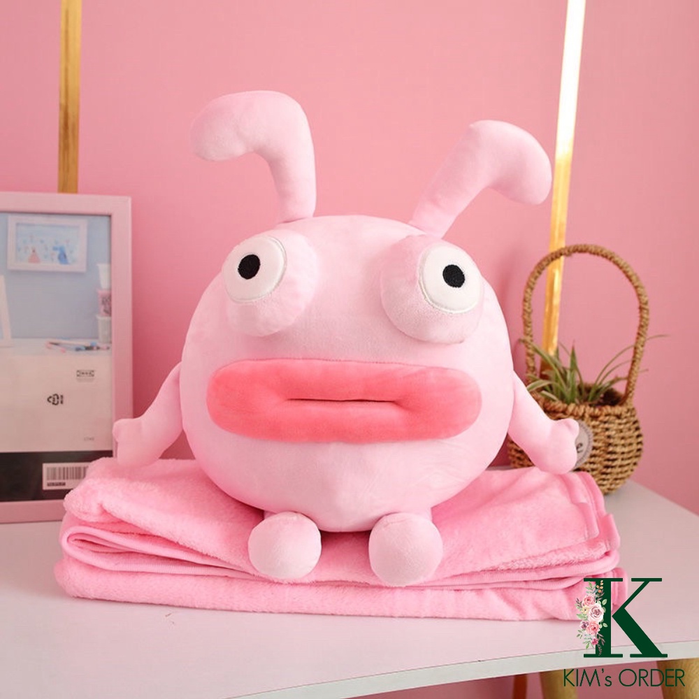 Gấu thú nhồi bông môi dày họ hàng môi tều kích thước 65cm có túi sưởi ấm tay mùa đông ngộ nghĩnh cute loại xịn có sẵn