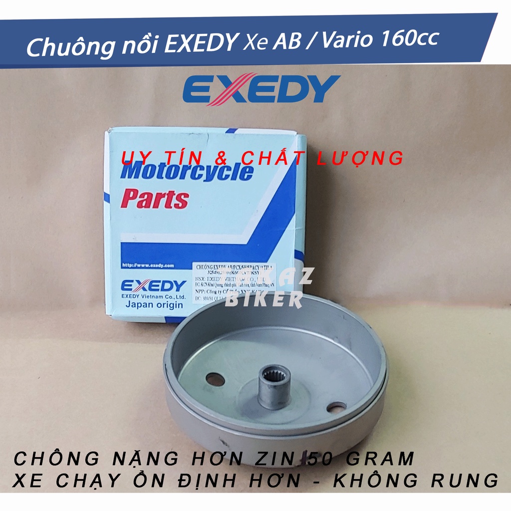 A2 CHUÔNG NỒI EXEDY HONDA SH2020 độ cho PCX,AB160,SH MODE 125,SH,DYLAN150,CLICK,LEAD110,125 Nặng Hơn Zin mã K33A