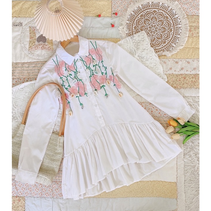 ĐẦM THÊU HOA NỔI