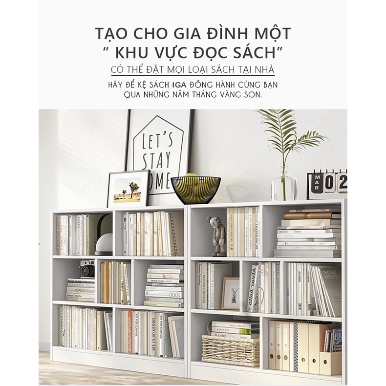 Kệ sách đứng mini kệ chia ngăn trang trí phòng khách phòng làm việc GP217