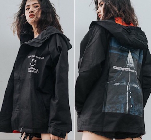 Áo khoác kaki nam nữ form rộng in màu có size lớn kèm ảnh thật | BigBuy360 - bigbuy360.vn