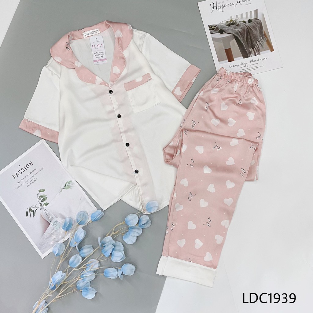 [Pijama Cao Cấp Fullsize] Pijama Ngắn Tay - Bộ Mặc Nhà Cộc Dài Lụa Satin Cao Cấp Mềm Mại An Toàn Với Làn Da | BigBuy360 - bigbuy360.vn