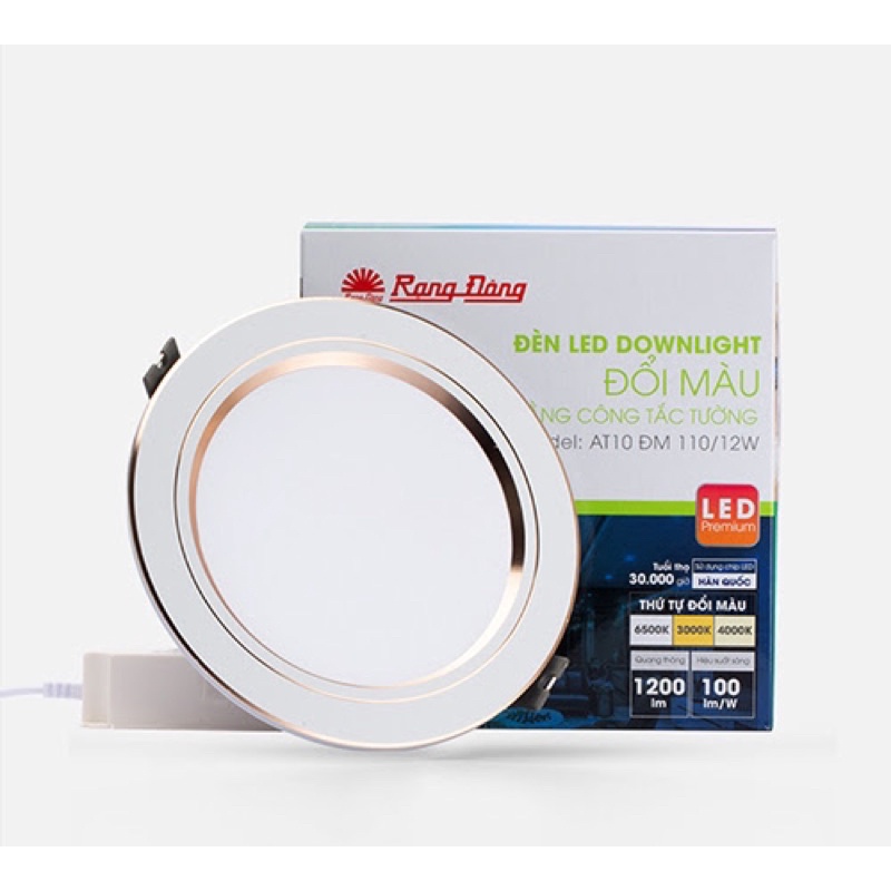 Combo 50 bóng  Đèn LED Downlight đổi màu AT10 110/12W