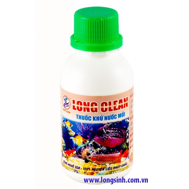 LONG CLEAN - Dung Dịch Xử Lý Nước Hồ Cá, Khử Clo Cho Hồ Cá - Nguyên Liệu Ngoại Nhập