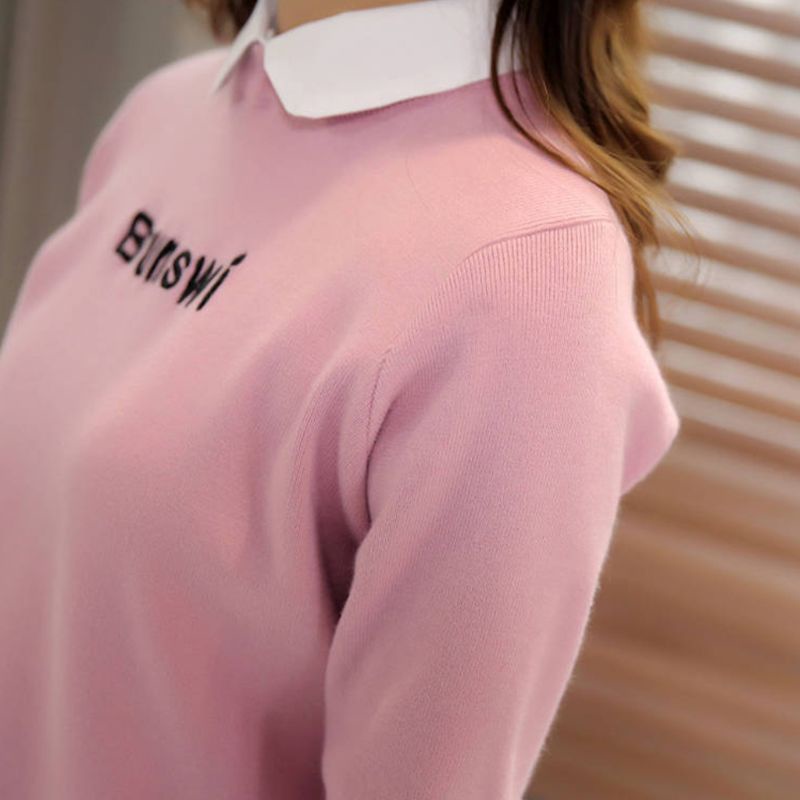 Cổ áo sơ mi giả màu trơn tùy chỉnh thời trang cho nữ
 | BigBuy360 - bigbuy360.vn