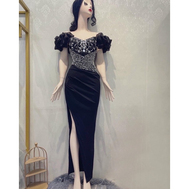 Ms1249y ĐẦM BẸT TAY NHÚNG PHỒNG KẾT GƯƠNG full size S/M/L/xL