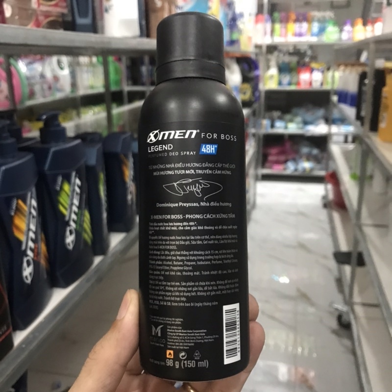 Chai Xịt Khử Mùi Xmen For Boss Legend 150ml