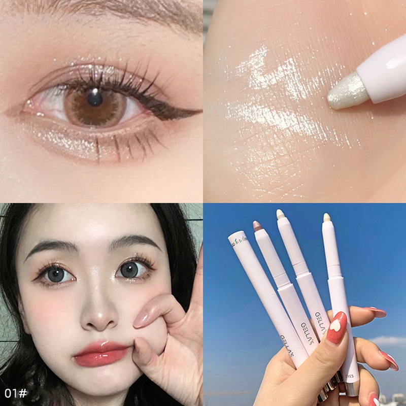 [Hàng mới về] Bút kẻ mắt mịn như tơ tằm một đầu trang điểm lấp lánh ánh ngọc trai