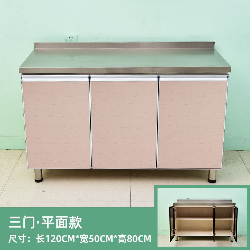 Tủ đơn giản bằng thép không gỉ nhà bếp lắp ráp gia đình tiết kiệm cho thuê chậu rửa đựng chén đặt tùy chỉnh < | BigBuy360 - bigbuy360.vn