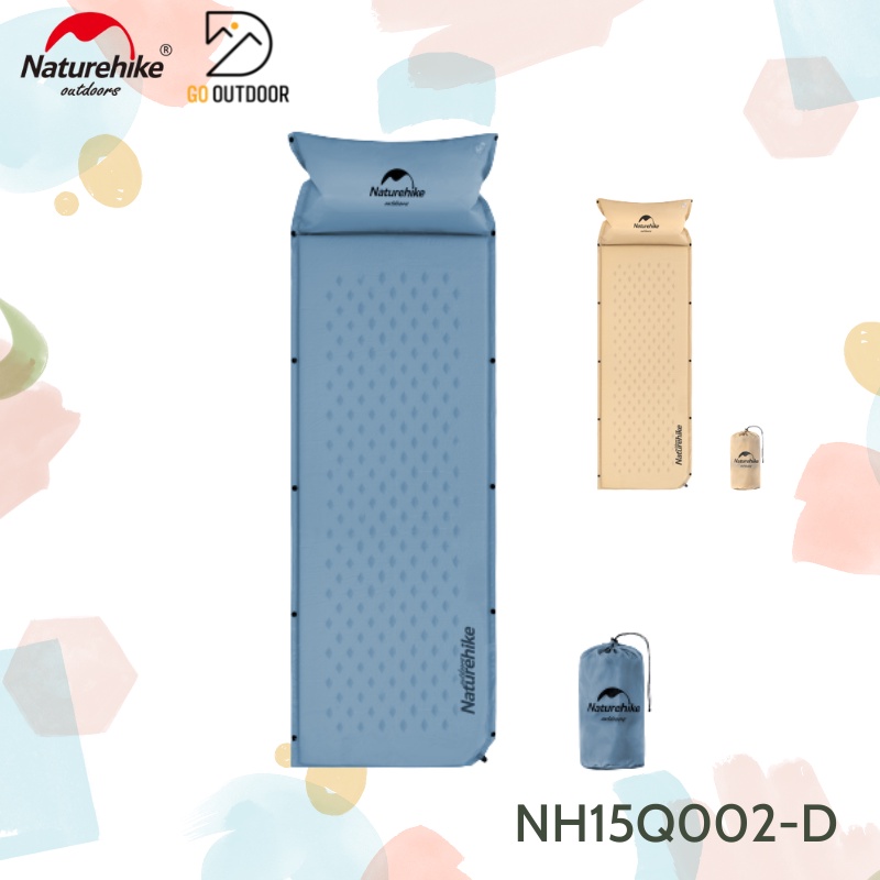 Đệm Hơi Tự Bơm Kèm Gối Đầu Naturehike NH15Q002-D Đệm Dã Ngoại 1 Người