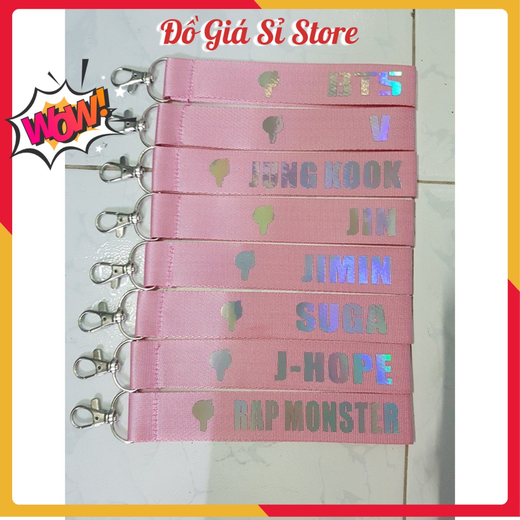 Nametag BTS hồng [Đơn 50k tặng kẹp tóc Hàn Quốc cực xinh]