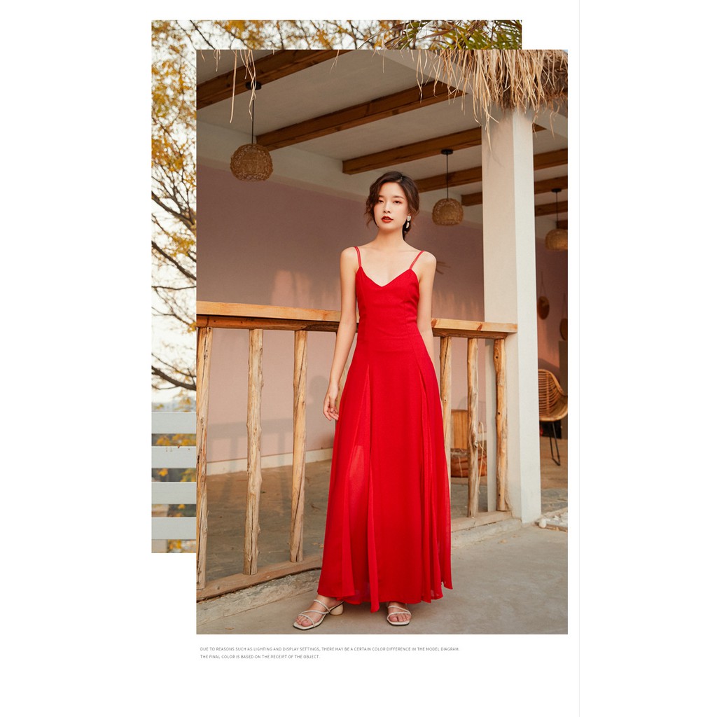 Váy Maxi Hai Dây Hở Lưng Quyến Rũ | BigBuy360 - bigbuy360.vn