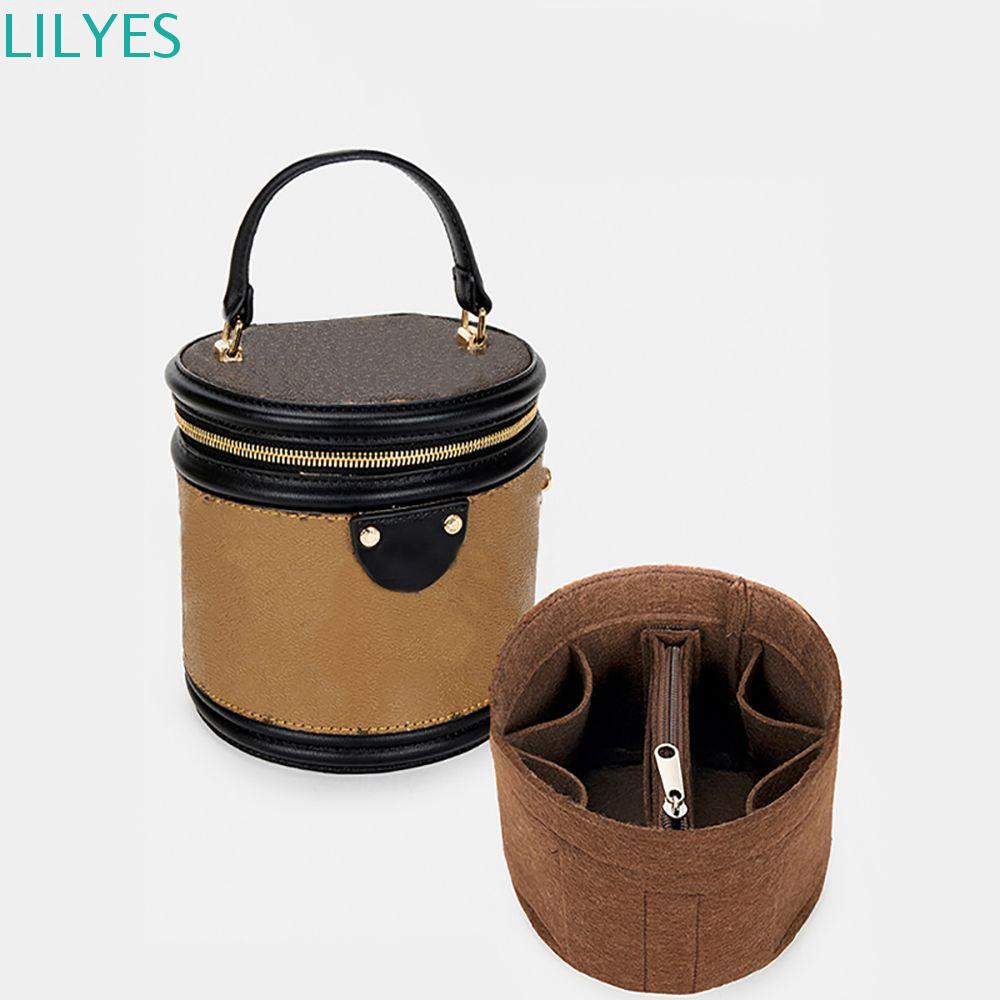 Lilyes Túi Đựng Mỹ Phẩm Di Động Bằng Vải Nỉ Lót Trong Túi Xách Nữ