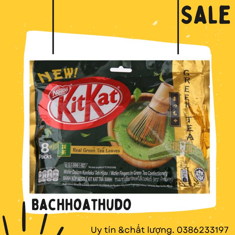 Bánh xốp phủ socola hương trà xanh gói 136g