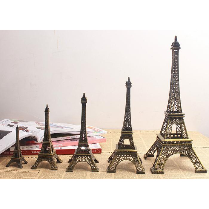 Mô Hình Tháp Eiffel Hợp Kim Mạ Đồng FXE1016 Trang Trí Tủ, Bàn Làm Việc