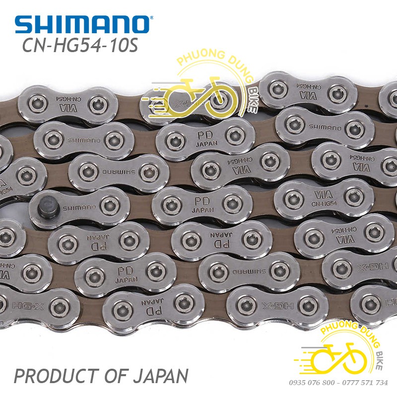 Xích sên xe đạp Shimano Deore CN HG54 10 speed - Fullbox Hàng Chính Hãng