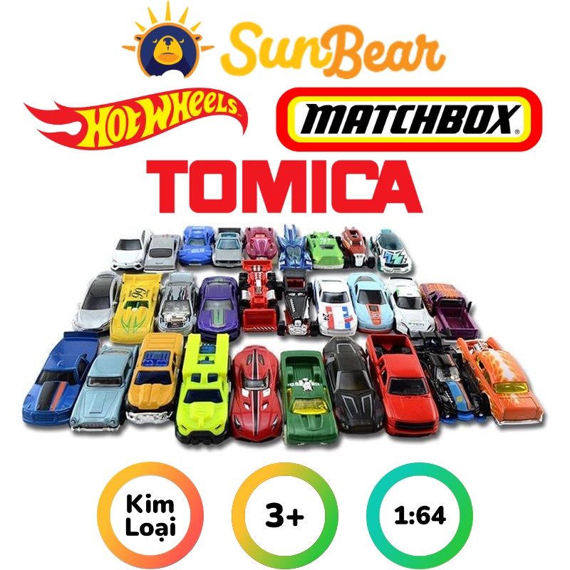 Đồ chơi mô hình xe Hot Wheels Matchbox Tomica Siku 1:64 - Sun Bear