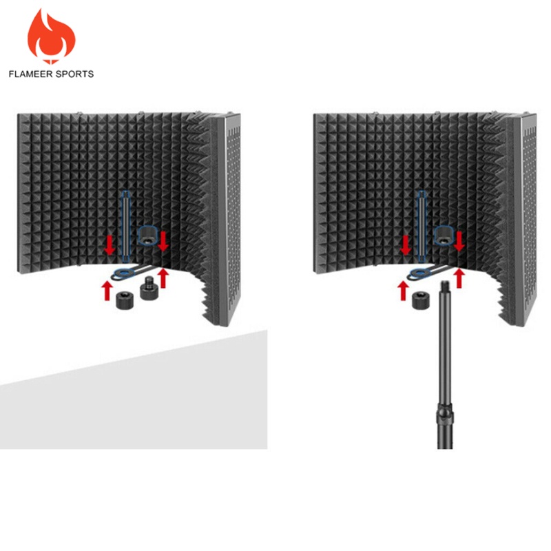 Tấm chắn lọc micro thu âm có thể điều chỉnh gấp gọn tiện lợi cho studio thể thao