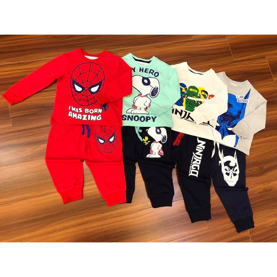SET BỘ COTTON DÀNH BÉ TRAI DÀI TAY B&K SIÊU ĐẸP TỪ 2 - 10 TUỔI