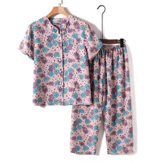 Bộ mặc nhà trung niên cho các bà các mẹ, vải lanh loại cao cấp, đứng dáng và dày dặn