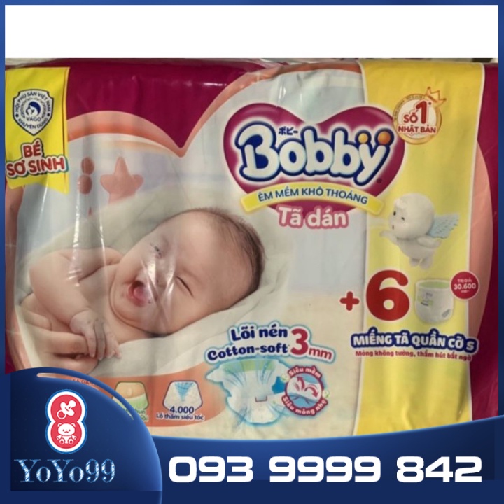 Tả dán BoBby sơ sinh XS70 miếng |YOYO99