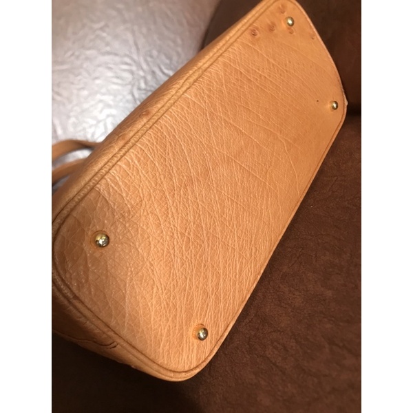 Túi da đà điểu thật 28cm mới