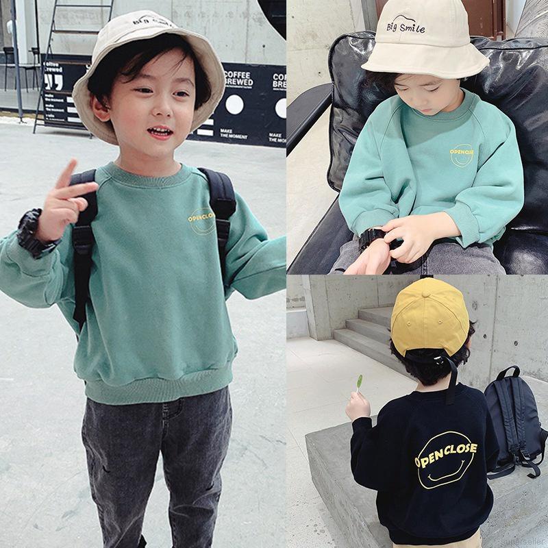 Áo sweater dáng rộng phong cách thời trang hàn quốc dành cho bé trai
