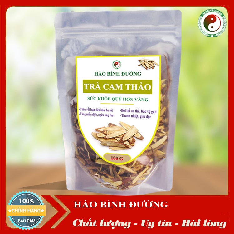 Trà Cam Thảo Lát Khô Thanh Nhiệt Giải Độc Uống Kèm Trà Hoa Cúc (Loại Đẹp) 100g