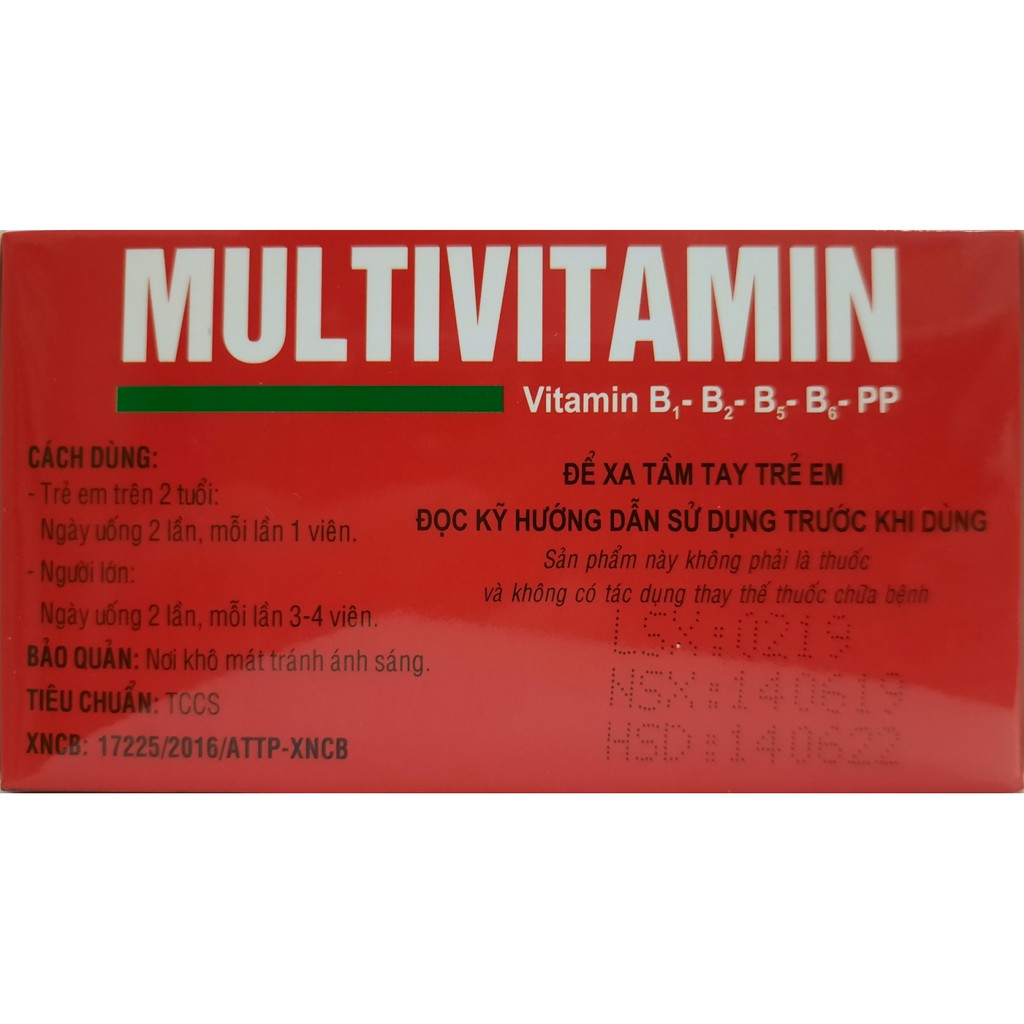 Multivitamin Đại Uy (Hộp 10 vỉ x 10 viên) | BigBuy360 - bigbuy360.vn