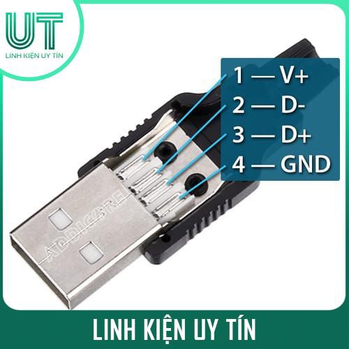 COMBO 10 Đầu Jack USB A Đực Sử Dụng Cho Nối Dây USB