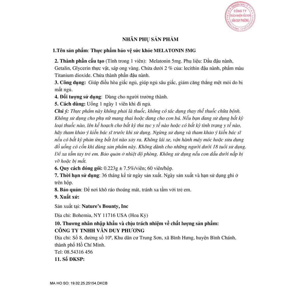 ĐIỀU HOÀ GIẤC NGỦ MELATONIN NATURE’S BOUNTY của Mỹ
